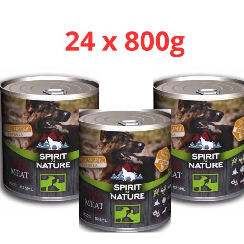 Spirit of Nature Dog konzerv Bárányhússal és nyúlhússal 24x800gr