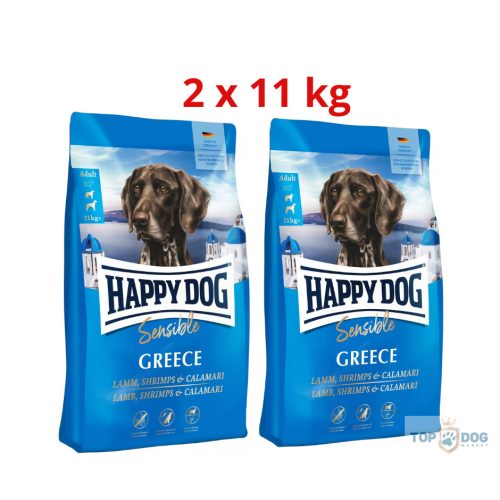 Happy Dog Sensible Greece Garnélarákkal 2x11kg
