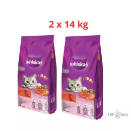 Whiskas Marha 2x14kg