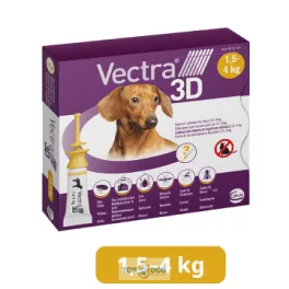   Vectra 3D rácsepegtető oldat minitestű kutyáknak XS (1,5-4kg) 3db/dob