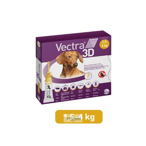 Vectra 3D rácsepegtető oldat minitestű kutyáknak XS (1,5-4kg) 3db/dob