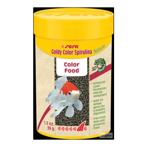 Sera Nature Goldy Color Spirulina - granulátum táplálék aranyhalak számára (100ml)