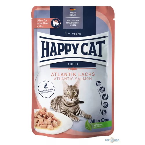 Happy Cat Pouch lazac szószos 85gr 