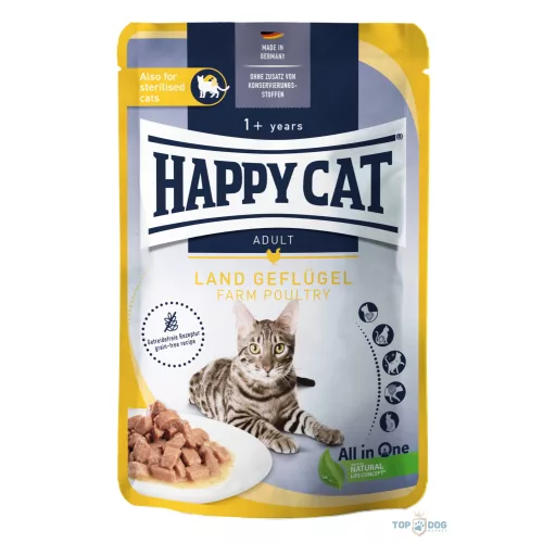 Happy Cat Pouch baromfi szószos 85gr 