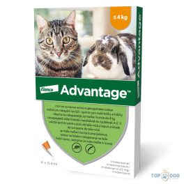   Advantage spot on macskák és nyulak részre 4kg alatt (1 pipetta) nyitott dobozból