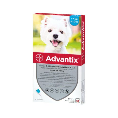Advantix® spot on 4-10 kg (1 pipetta) nyitott dobozból