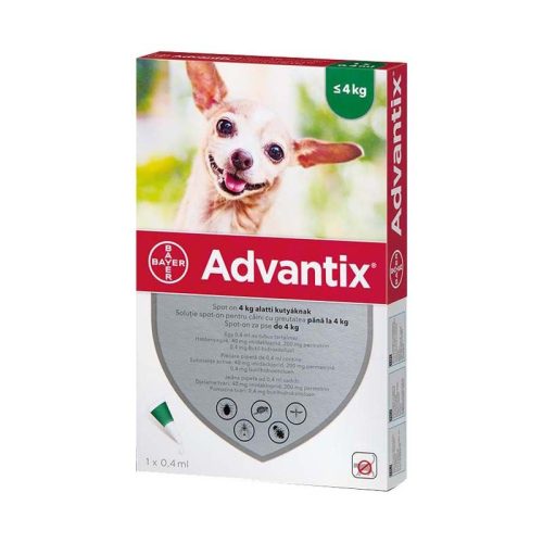 Advantix® spot on 4 kg alatt (1 pipetta)