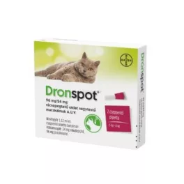   Dronspot rácsepegtető féreghajtó oldat nagytestű (5 - 8kg közötti) macskák számára 2pipetta/doboz