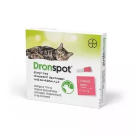   Dronspot rácsepegtető féreghajtó oldat közepes testű (2,5-5 kg) macskák számára 2pipetta/doboz
