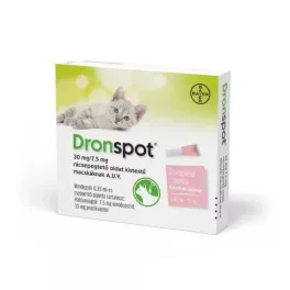   DRONSPOT RÁCSEPEGTETŐ FÉREGHAJTÓ OLDAT KIS TESTŰ  (0,5-2,5KG-ig) MACSKÁK SZÁMÁRA  2 pipetta/doboz