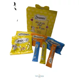 Dreamies Junior Box 150gr (töltött snack és krém snack)