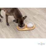 Kerámia tál bambusz fa tartóval 2*0,3L TRX 24828