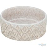 Kerámia tál bambusz fa tartóval 2*0,8L TRX 24829