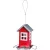 Bird Feeder - vadmadár etető (ház forma,piros) 19x20x19cm TRX 55630