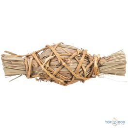   TRX 61816 Játék rágcsálónak szaloncukor formájú szalma és rattannal játék 5x13cm