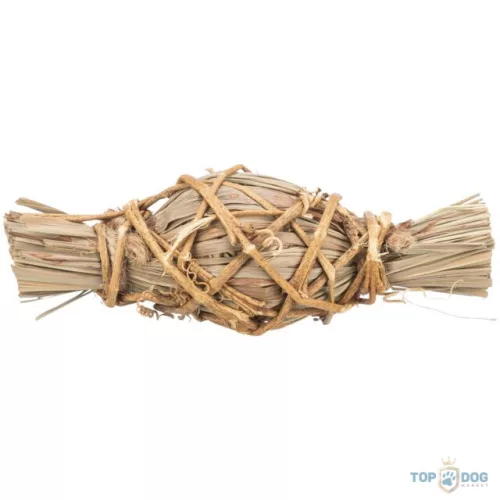 TRX 61816 Játék rágcsálónak szaloncukor formájú szalma és rattannal játék 5x13cm