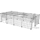 Kültéri kifutó tetővel metal 152x38x72cm fekete TRX62283