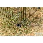 Kültéri kifutó tetővel metal 152x38x72cm fekete TRX62283