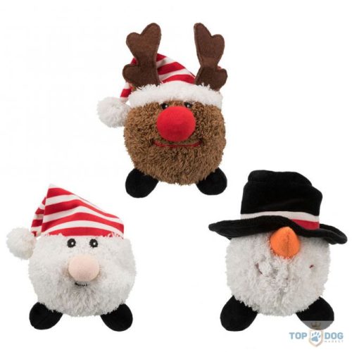 Xmas plüss labdák hóember, télapó, szarvas 18-29cm trx 92507