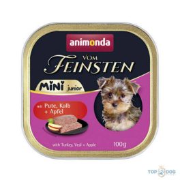   Animonda Vom Feinsten Junior Mini Pute,Kalb+Apfel (pulyka&borjú+alma) alutálkás - kölyök kutyák részére (100g)