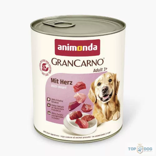 Animonda GranCarno Konzerv Sertés + Szív 800g