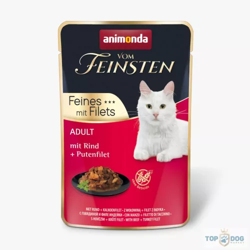 Animonda Vom Feinsten Feines mit Filets - nedvestáp (marhahús,pulykamell filé) macskák részére (85g)