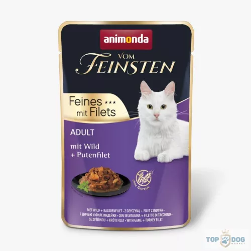 Animonda Vom Feinsten Feines Filets vad, pulykamellfilé alutasakos macskák részére (85g)