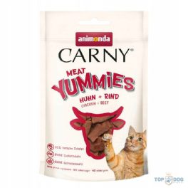   Animonda CARNY Yummies - jutalomfalat ( csirkés, marhás)- felnőtt macskák részére (50g)