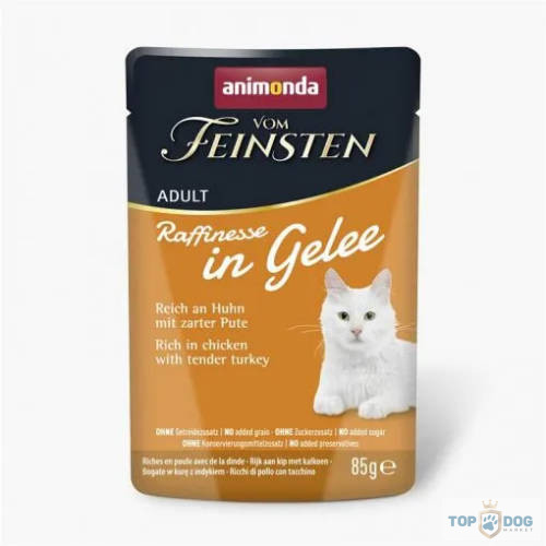 Animonda Vom Feinsten Adult (Raffinesse in Jelly) alutasakos csirke+pulyka - Felnőtt macskák részére 85gr