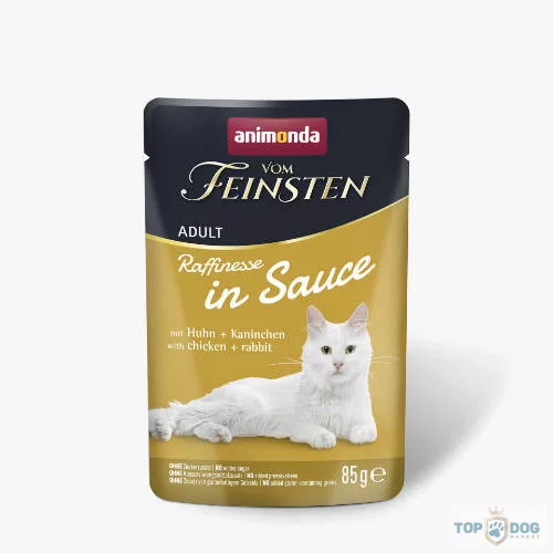 Animonda Vom Feinsten Adult (Raffinesse in Sauce) alutasakos csirke+nyúl - Felnőtt macskák részére (85g)
