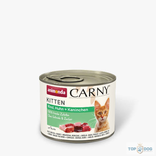 Animonda Carny Kitten Rind, Huhn + Kaninchen - nedves eledel (marha,csirke,nyúl) fiatal macskák részére (200g)