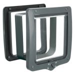 Macska Ajtó 4 állásos XXL (24 × 28 cm) Szürke TRX 44242