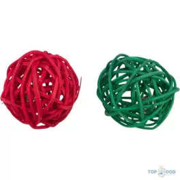 TRX 65786 Xmas rattan ladbák csengővel, 2db, 4 cm