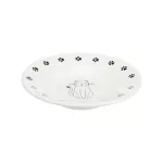Cica tál kerámia Fehér mintás 0,2L/15cm TRX 24651