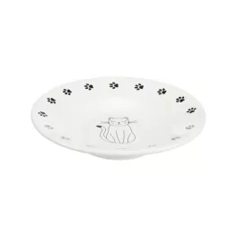 Cica tál kerámia Fehér mintás 0,2L/15cm TRX 24651