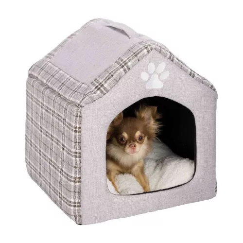 TRX 36352 Silas Plüss barlang szürke/krém 40x45x40cm 