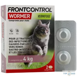   Frontcontrol Wormer 230/20 mg féregtelenítő filmtabletta macskák részére 2db /doboz
