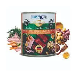Happy&Fit konzerv Superior Vaddisznó 800gr