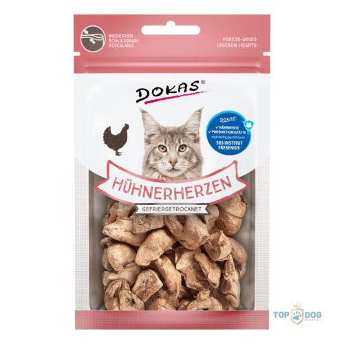 Dokas fagyasztva szárított csirkeszív cicáknak 15g