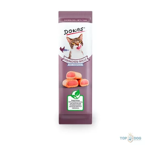 Dokas csirkés tekercsek tonhal töltelékkel cicáknak 10g