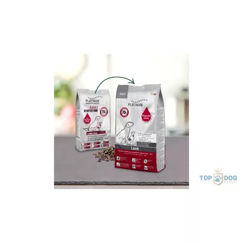 PLATINUM Adult Lamb + Rice 1,5kg Kutyatáp Bárányhúsból