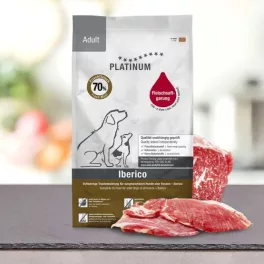   PLATINUM Adult Iberico + Greens 5kg Kutyatáp Ibériaisertésből