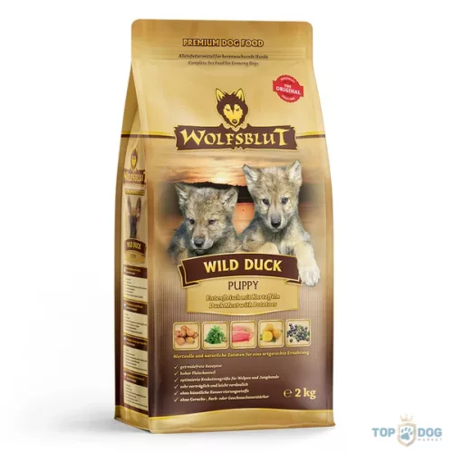 Wolfsblut Wild Duck Puppy Kacsa Burgonyával száraz kutyatáp 2kg 