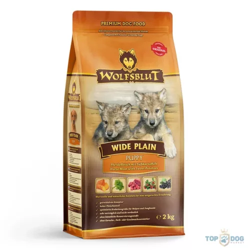 Wolfsblut Wide Plain Puppy Lóhús Édesburgonyával száraz kutyatáp 2 kg
