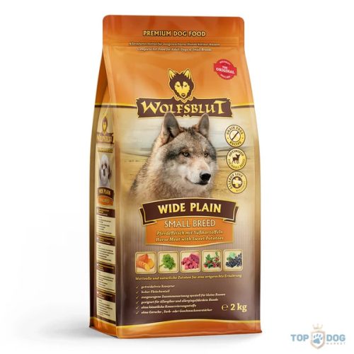 Wolfsblut Wide Plain Small Breed Lóhús Édesburgonyával száraz kutyatáp 2kg
