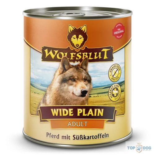 Wolfsblut Wide Plain Adult Lóhús Édesburgonyával Konzerv nedves kutyatáp 800 g