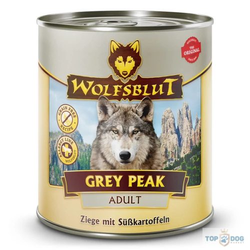 Wolfsblut Grey Peak Adult Kecskehús édesburgonyával Konzerv nedves kutyatáp 800gr