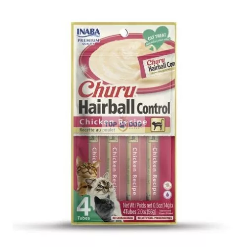 Inaba Ciao Churu Hairball Csirkés - szőrlabda ellen 4*14gr