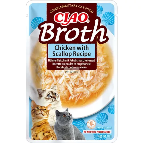 Ciao Churu Broth Chicken & Scallop Recipe 40gr húsleves csirkével és fésűkagylóval