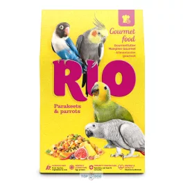   RIO Gourmet Ínyenc gyümölcsös Kiegészítő Eledel Közepes és Nagypapagájoknak (250 g)
